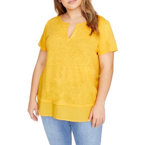 NWT Sanctuary Plus Size Uptown Tiered Hem Tee
